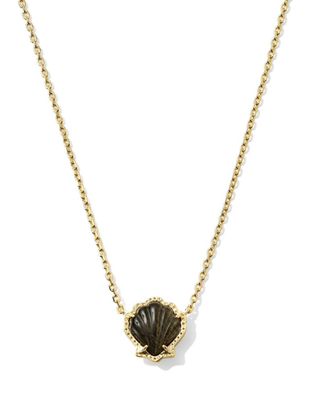 Kendra Scott Brynne Gold Shell Short Pendant Necklace in Golden